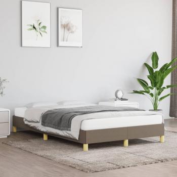 VidaXL Bettgestell ohne Matratze Taupe 120x190 cm