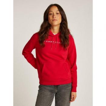 Felpa Donna Tommy Jeans Rosso Linear L