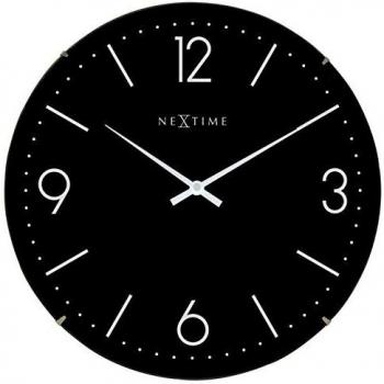 NeXtime Wanduhr Basic Ø 35 cm Schwarz