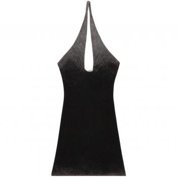 Vestido corto Diesel de algodón negro para mujer
