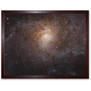 Blue‑Orange Cosmic Birth: M33 Galaxy Wall Decor