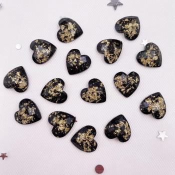 40Pcs 12mm Glitter Heart Facet Rhinestones for DIY Wedding Decor