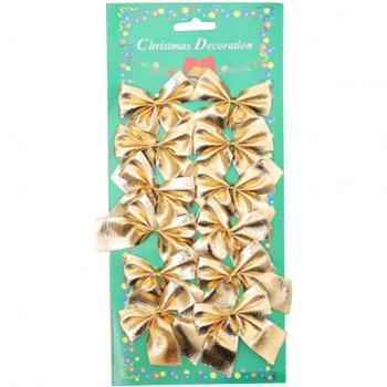 12 Pcs Christmas Tree Bow Knot Home Decorations