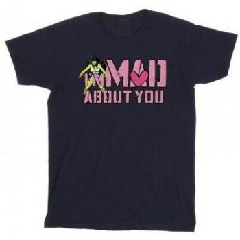 She-Hulk Mad About You Cotton Tee 5-6 Years Navy Blue