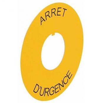Signalisation Arrêt d'Urgence Ø80 Jaune