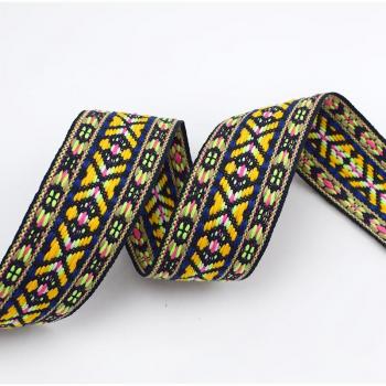 38mm Jacquard Embroidered Webbing for Bag Straps