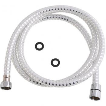 Flexo ducha pvc blanco/plata 1,50 metros