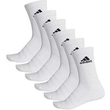 Adidas Essentials Cushioned Crew Sports Socks 6 Pack White, Size XXL (49-51)