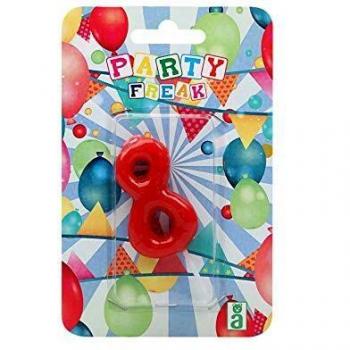 Atosa-Atosa-50665-vela 9x14x2cm nº 8, Color Rojo (50665)