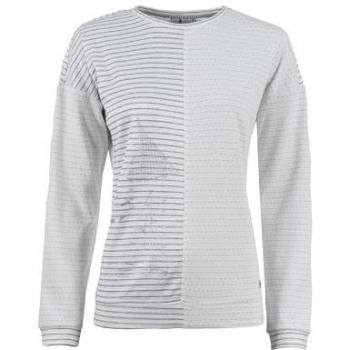 S'questo Sweatshirt Offwhite mit Jacquard-Stoff