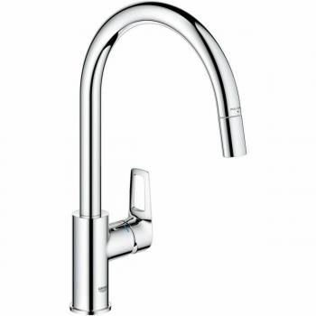 Misturador de Cozinha CROAM StartLoop (Cromado) Bico Alto em C e Aerador Extraí­vel