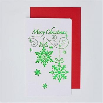 Holiday Cartoon Greeting Card Set (1 Card + 1 Envelope)