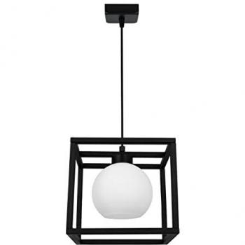 Lustre en Cage avec Boule de Verre