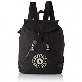 Kipling Damen Rucksack FUNDAMENTAL NC, Lively Black, 42x42x16.5 cm