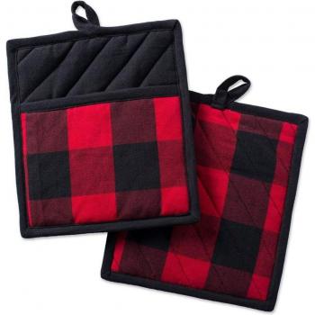 Buffalo Plaid Kitchen Gloves Set