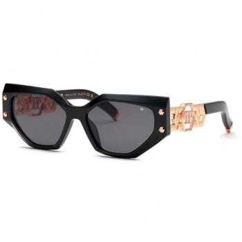 Philipp Plein SPP174S 0700 Occhiali da Sole Neri per Donna Geometrica