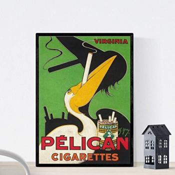 Póster Vintage Sin Marco Cigarrillos Pélican
