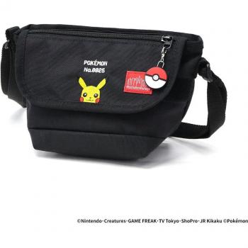 Official Manhattan Portage Kids Messenger Bag – Genuine Pokémon Pikachu Black Nylon