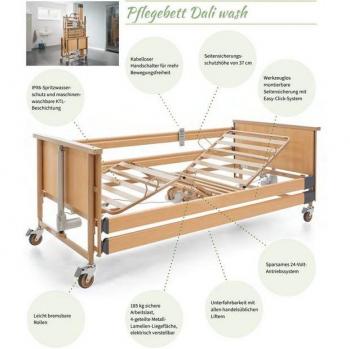 Dali Wash SmartCare Bett von Burmeier – höherer Hygienestandard