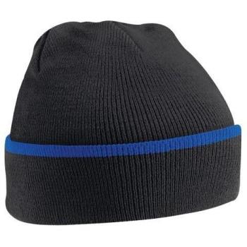 Beechfield Crew-Beanie – Erwachsenenmodell, einheitliche Größe, Rot/Schwarz