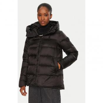 Bright Nylon 3XL Down Hooded Jacket by BomBoogie – Women’s Black