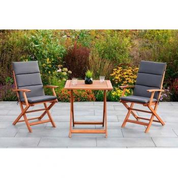 MERXX Balkon‑Komplettset Comodoro – 5‑teilig, 2 Klappsessel, Klapptisch