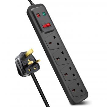 4 Gang Switched Surge-Protected Extension Lead 5M 13A