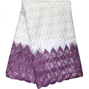 Dentelle de Tulle africain pur blanc et noir