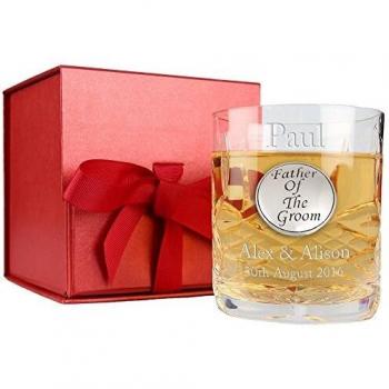 Personalized Cut Crystal Whisky Glass – Father of the Groom