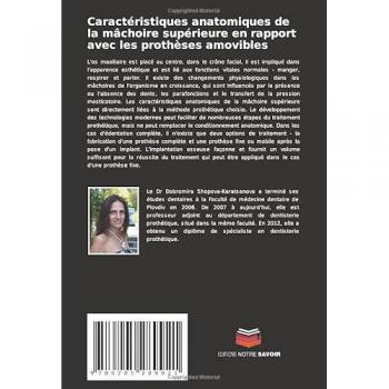 Shopova-Karatsanova, Dobromira: Caractéristiques anatomiques de la mâchoire supérieure en rapport avec les prothèses amovibles