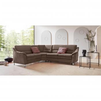 L-Form Sofa Cardoso – 260 x 90 x 230 cm, braun, Microfaser NUBUCK