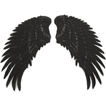 Appliques broderie ailes d'ange colorées