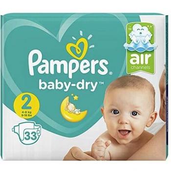 Pampers Baby‑Dry 2 per 4‑8 kg – 33 pannolini