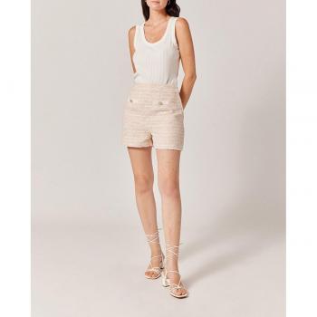 Short Naf Naf de mujer en tejido tweed de tiro alto