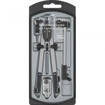 Quick‑Set Compasso Faber‑Castell con Barra di Estensione e Snodi su Bracci
