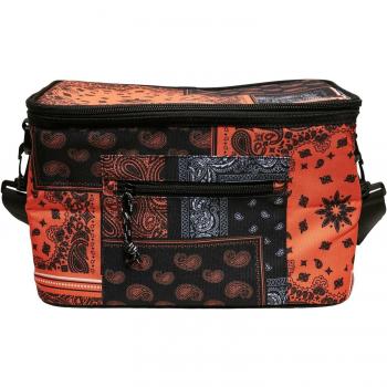 Urban Classics Bandana Print Insulated Cooling Bag Black/Orange