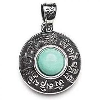 Collana Tamashii rig zva nhs1700-53 pendente argento e agata azzurra