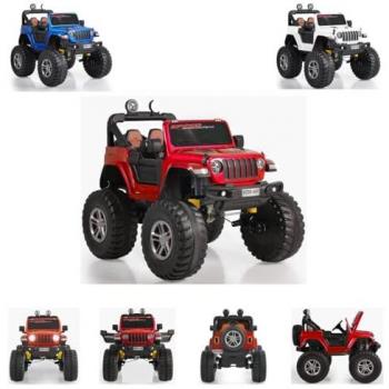 Moni Fuego Kinderauto 4‑Motor, Fernsteuerung, Musikfunktion, LED‑Rotlicht