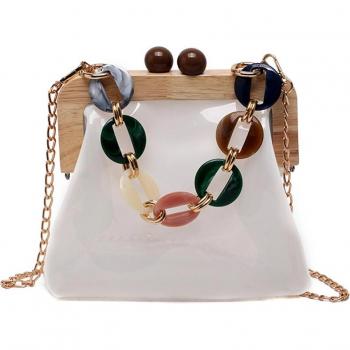 Bolso bandolera de PVC transparente