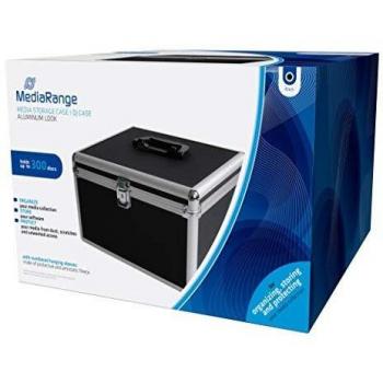 Mediarange Black Storage Box for 300 CDs/DVDs