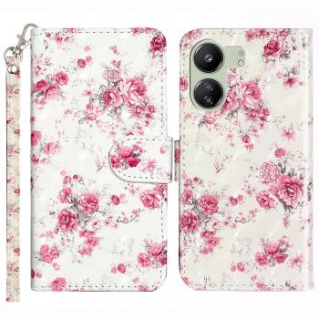 Étui 3D Portefeuille Rose pour Xiaomi Redmi 13C 4G / Poco C65 4G