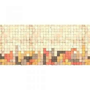 Motif Géométrique Panoramique – Beige & Crème