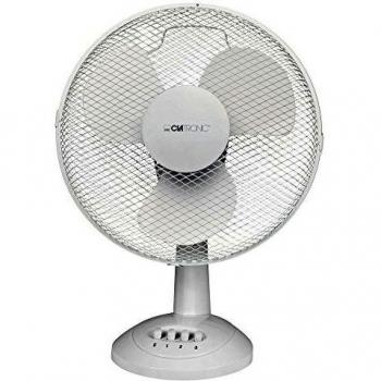 Clatronic VL 3602 Tischventilator 30 cm Durchmesser, oszillierend, 3 Geschwindigkeitsstufen, Neigungswinkel verstellbar, weiß