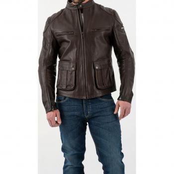Protezione Moto Rokker Goodwood in Pelle, Colore Marrone, S