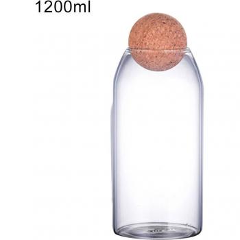 Contenant alimentaire 550/750/1200 ml, boisson sans couleur, bouchon liège