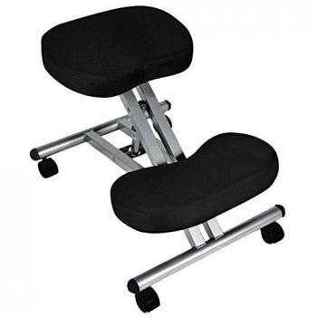 Kneeling Stool Black Fabric Silver Frame OP000072 60120DY
