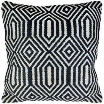 Soleil D'Ocre MUMBAI Grey Throw Pillow