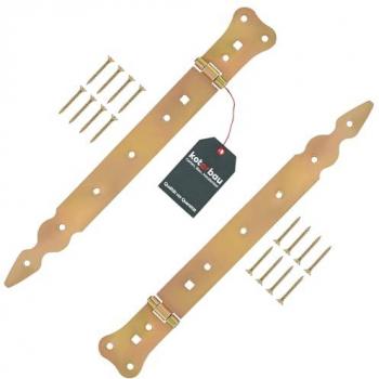 Charnières de porte KOTARBAU, inoxydables, or, 300 mm, ensemble de 2