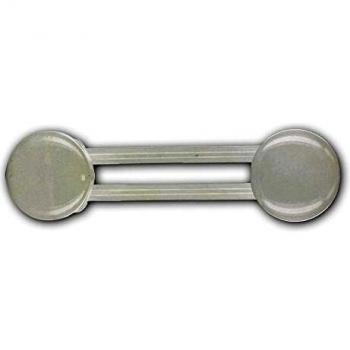 Acciaio Bianco Cime 245mm Appendiabiti a Muro 2 Teste 65mm