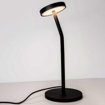 NOVA LUCE Tischleuchte „LOGOS“, schwarz, Ø 14 cm, H 35 cm, Warmweiß 5W 294lm